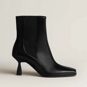 Hermes Women Gill 75 Ankle Boot-Black
