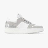 Jimmy Choo Women Florent/F White Leather Trainers with Glitter