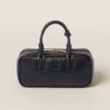 Miu Miu Women Arcadie Leather Bag-Black