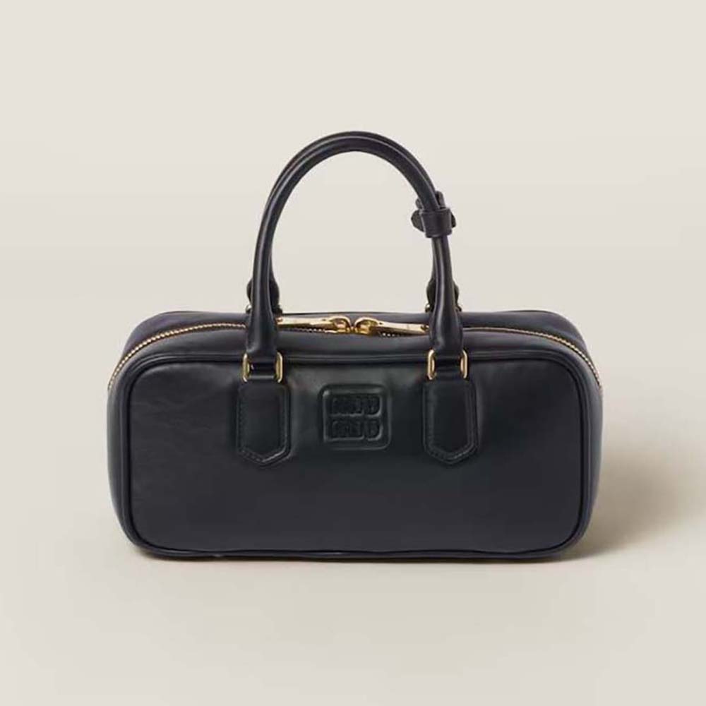 Miu Miu Women Arcadie Leather Bag-Black 1 Miu Miu Women Arcadie Leather Bag-Black