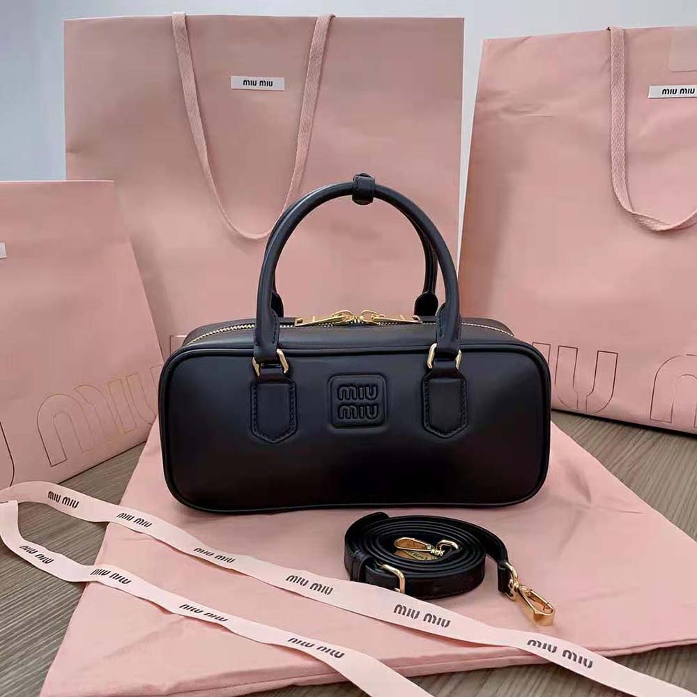 Miu Miu Women Arcadie Leather Bag-Black 2 Miu Miu Women Arcadie Leather Bag-Black - Image 2