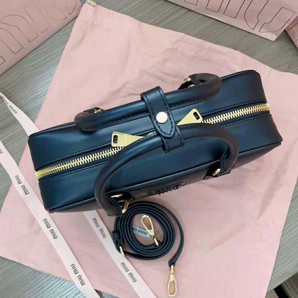 Miu Miu Women Arcadie Leather Bag-Black 6 Miu Miu Women Arcadie Leather Bag-Black - Image 6
