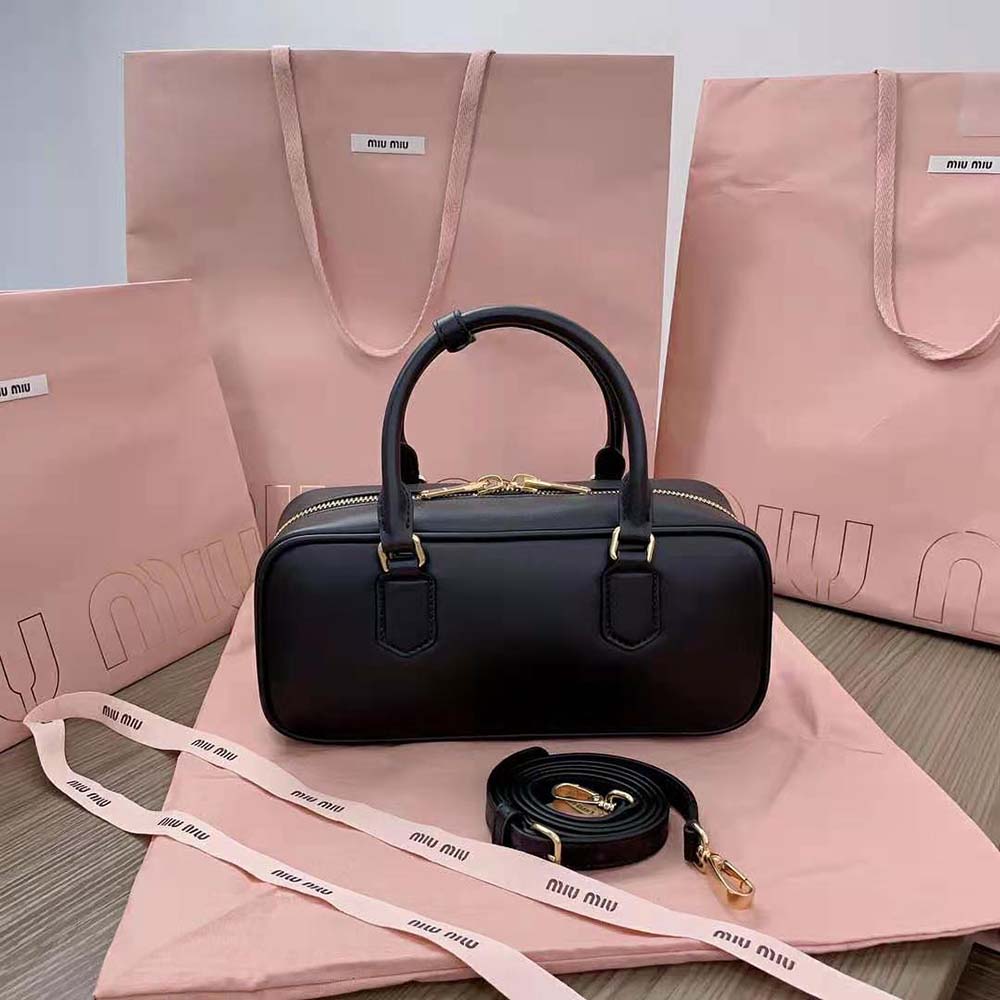 Miu Miu Women Arcadie Leather Bag-Black 3 Miu Miu Women Arcadie Leather Bag-Black - Image 3