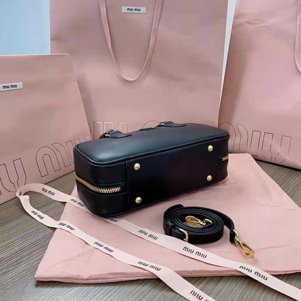 Miu Miu Women Arcadie Leather Bag-Black 4 Miu Miu Women Arcadie Leather Bag-Black - Image 4