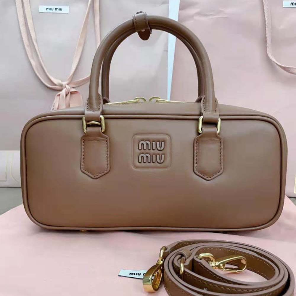 Miu Miu Women Arcadie Leather Bag-Brown 2 Miu Miu Women Arcadie Leather Bag-Brown - Image 2