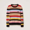 Miu Miu Women Cashmere Sweater with Logo Patch
