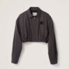 Miu Miu Women Gingham Check Blouson Jacket