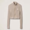 Miu Miu Women Wool Knit Cardigan with Knit Logo Patch
