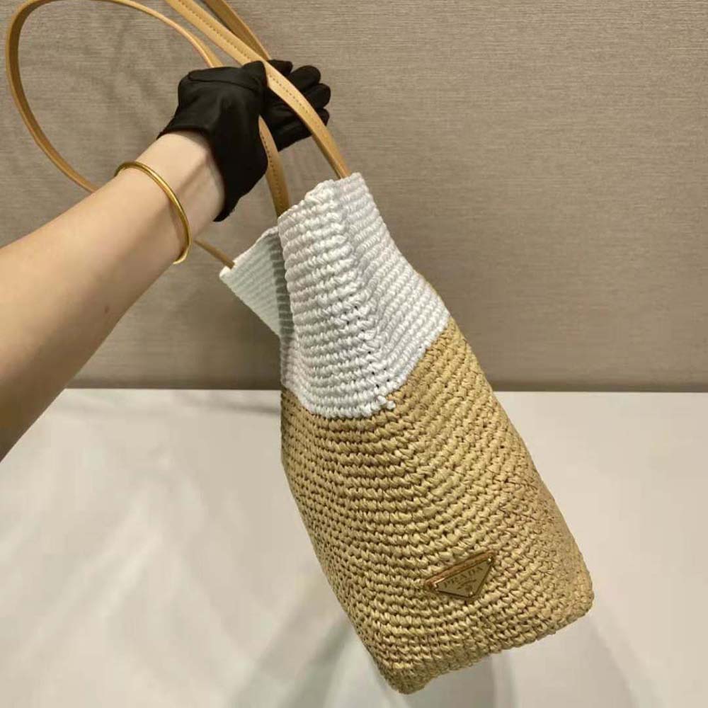 Prada Women Crochet and Leather Tote Bag 6 Prada Women Crochet and Leather Tote Bag - Image 6