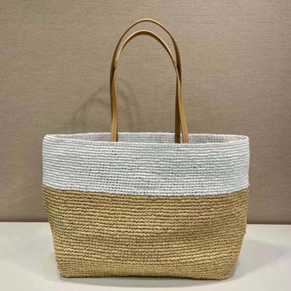 Prada Women Crochet and Leather Tote Bag 5 Prada Women Crochet and Leather Tote Bag - Image 5