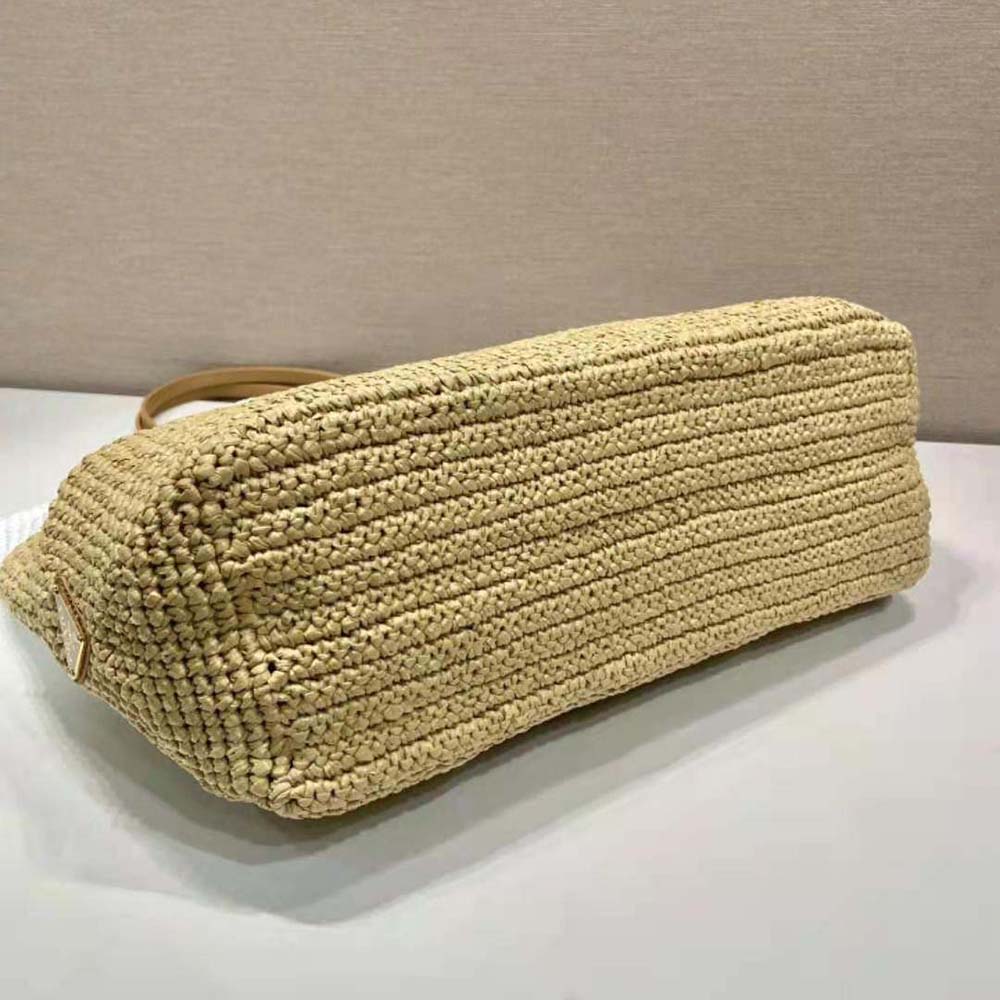 Prada Women Crochet and Leather Tote Bag 7 Prada Women Crochet and Leather Tote Bag - Image 7