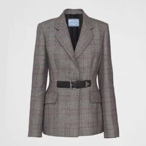 Prada Women Single-breasted Prince of Wales Jacket
