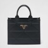 Prada Women Small Leather Prada Symbole Bag with Topstitching