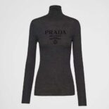 Prada Women Superfine Wool Turtleneck Sweater-Black