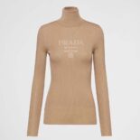 Prada Women Superfine Wool Turtleneck Sweater-Brown