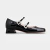 Roger Vivier Women Trés Vivier Strass Buckle Mini Babies Ballerinas in Patent Leather