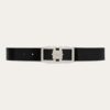 Salvatore Ferragamo Men Reversible and Adjustable Gancini Belt-Silver