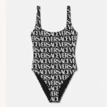 Versace Women Allover One-piece Swimsuit-Black