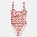 Versace Women Allover One-piece Swimsuit-Red