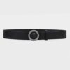 Versace Men Medusa Biggie Reversible Leather Belt-Black