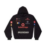 Balenciaga Men Top League Hoodie Oversized in Black