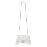 Balenciaga Women Crush XS Chain Bag Quilted in Optic White