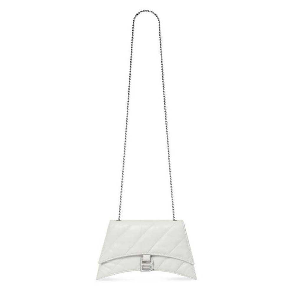 Women's Crush Xs Chain Bag Quilted in Optic White