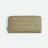 Bottega Veneta Men Intrecciato Zip Around Wallet-Yellow