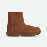 Bottega Veneta Unisex Snap Ankle Boot Realised in Shearling Calfskin
