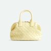 Bottega Veneta Women Mini Bauletto in Intrecciato Nappa Leather-Yellow