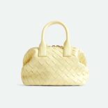 Bottega Veneta Women Mini Bauletto in Intrecciato Nappa Leather-Yellow
