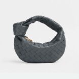 Bottega Veneta Women Mini Jodie in Lambskin Leather-Gray