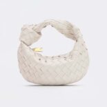 Bottega Veneta Women Mini Jodie in Lambskin Leather-White