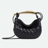 Bottega Veneta Women Mini Sardine in Supple Lambskin Leather-Black
