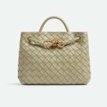 Bottega Veneta Women Small Andiamo in Lambskin Leather-Yellow