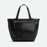 Bottega Veneta Women Small Flip Flap in Lambskin Leather-Black