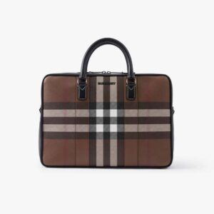Burberry Men Ainsworth Briefcase-Brown