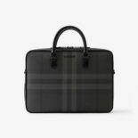 Burberry Men Slim Ainsworth Briefcase-Gray