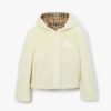 Burberry Women EKD Fleece Hooded Jacket-White