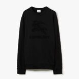 Burberry Women EKD Motif Cotton Sweatshirt-Black