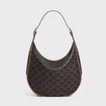 Celine Women Heloise Bag in Triomphe Canvas and Calfskin