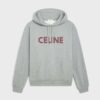 Celine Women Loose Hoodie in Cotton Fleece