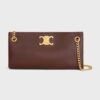 Celine Women Medium Newspaper Bag in Supple Calfskin-Maroon