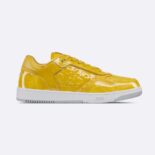 Dior Men B27 Low-top Sneaker Yellow Patent Calfskin and Dior Oblique Gravity Leather