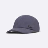 Dior Men Christian Dior Couture Baseball Cap Navy Blue Cotton Canvas