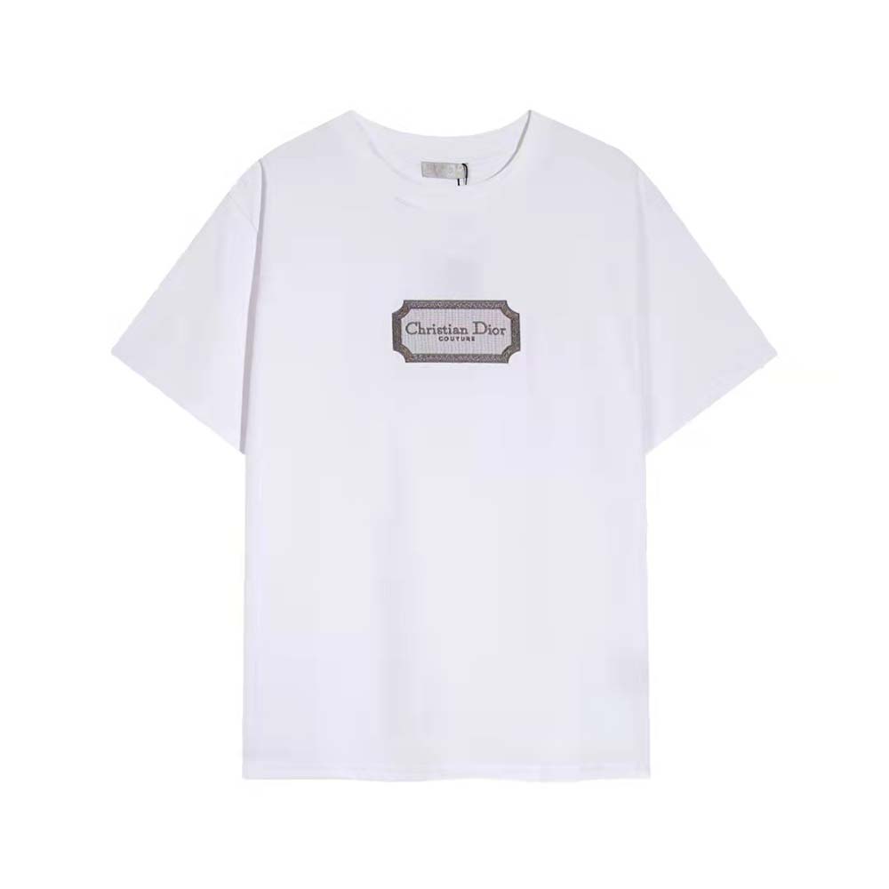 Christian Dior Couture Relaxed-Fit T-Shirt White Cotton Jersey