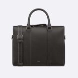 Dior Men Lingot Briefcase Black Grained Calfskin