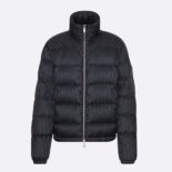 Dior Men Oblique Down Jacket Black Technical Jacquard