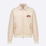 Dior Men Tears Zipped Blouson White Cotton Twill