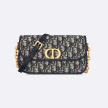 Dior Women 30 Montaigne Avenue Bag Blue Dior Oblique Jacquard